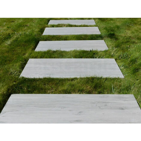 Trittplatte Farbe Graues Holz - Packung mit 18 Fliesen