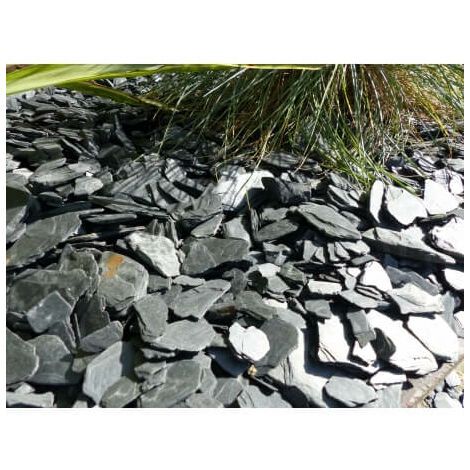 Schiefermulch SCHWARZ 10-40 - Pack 7 m² - 17 Säcke - 425 kg