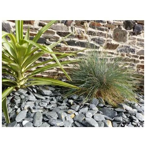 Schiefermulch GRAU 30-60 - Sack 25 Kg