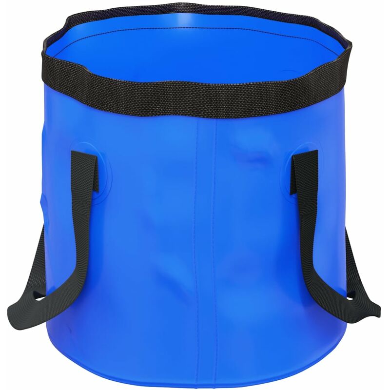 vidaXL Borsa per Doccia da Campeggio Blu 20 L in PVC