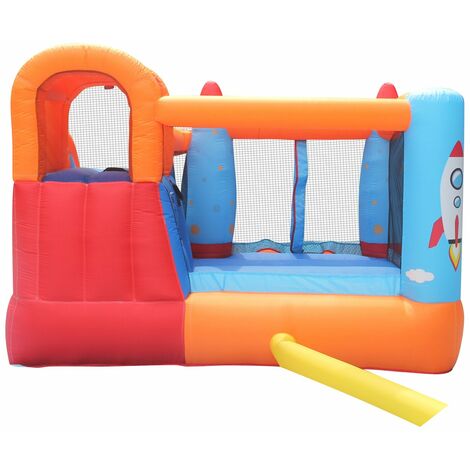 EASYCOMFORT Castello Gonfiabile 4 in 1 per Bimbi 3-8 Anni con Scivolo e  Piscina, 290x270x230cm