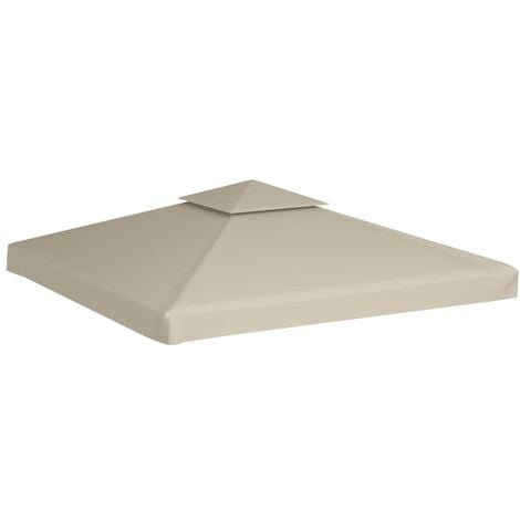 YOUTHUP Telo Impermeabile Ricambio per Gazebo 310g/m2 Beige 3x3m