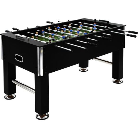 YOUTHUP Tavolo Calcio Balilla in Acciaio 60 kg 140x74,5x87,5 cm Nero