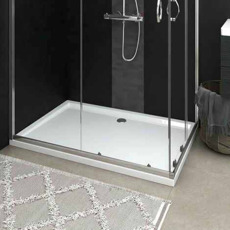 Piatto doccia rettangolare 80x120 colore nero finitura pietra per bagno  moderno