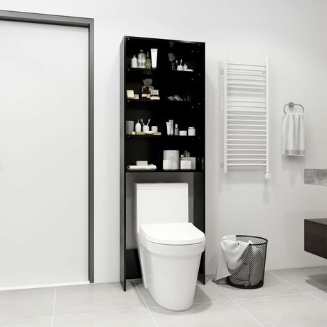 YOUTHUP Mobile per Lavatrice Nero 64x24x190 cm