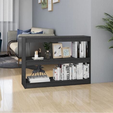 YOUTHUP Libreria/Divisorio Grigio 100x30x71,5 cm in Legno Massello di Pino