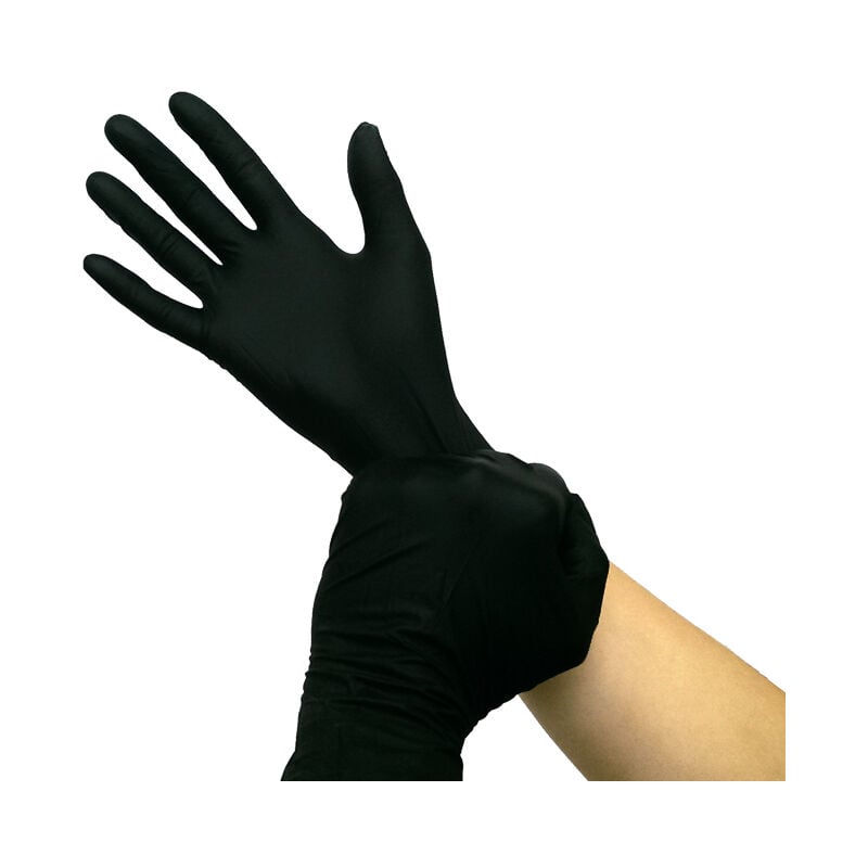 GUANTES NITRILO NEGROS TALLA XL C/1000 UDS