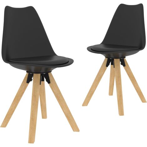 en. casa 2x Design sillas de comedor silla blanco plástico plástico retro acero