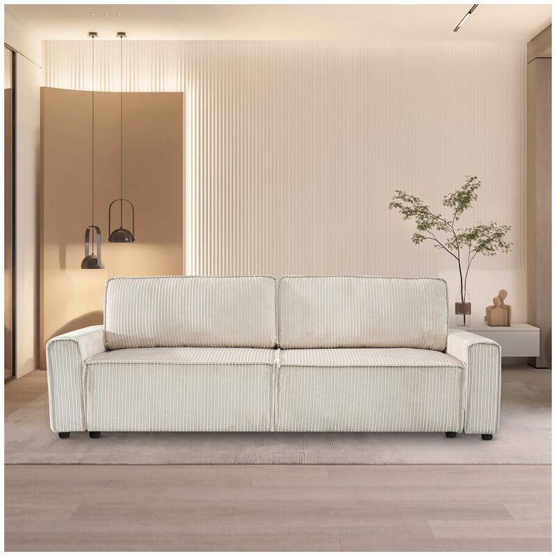 Divano letto 78x79 cm in velluto a coste antracite con schienale regolabile  - Terat Joy