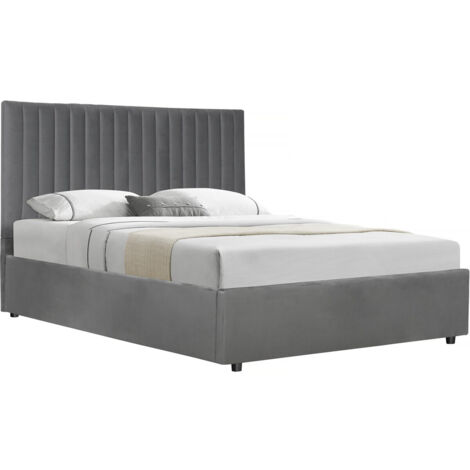 Letto "Mia" con cassettone - 160 x 200 cm - Grigio (1/5)