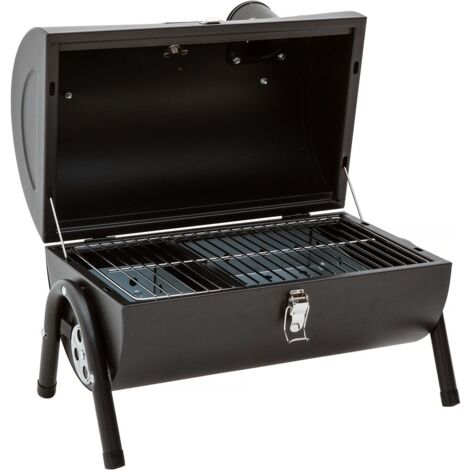 Barbecue a carbonella portatile "Captain" - 42 x 27 x 43 cm - Nero