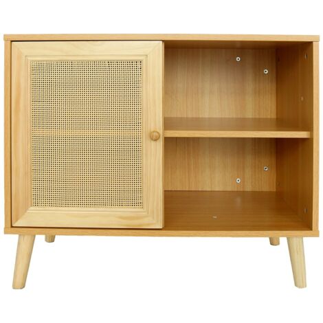 Credenza in legno "Iguana" - 80 x 40 x 66 cm - Marrone (1/4)