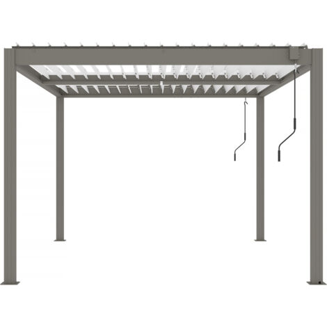 Pergola bioclimatica "Windsor" - 3 x 4 m - Taupe
