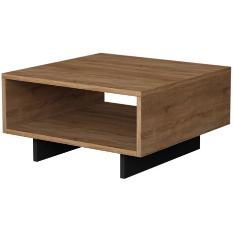 Tavolino in legno "Hola" 60 x 60 x 32 cm - Antracite (1/4)