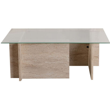 Tavolino in vetro "Vetrino" 105 x 65 x 40 cm - Grigio (1/5)