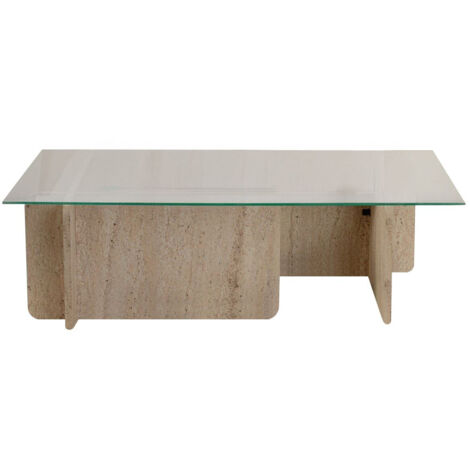 Tavolino in vetro "Flavio" 105 x 65 x 30 cm - Grigio (1/5)