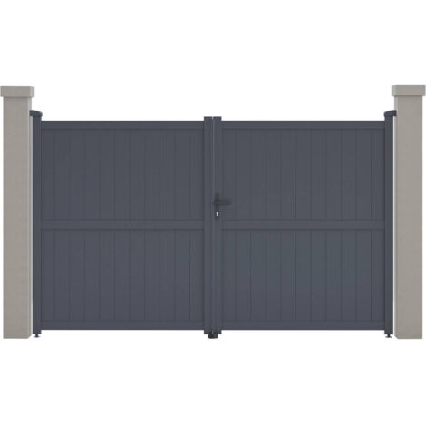 Cancello in alluminio "Maurice" - 299,5 x 180,9 cm - Grigio