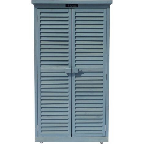 Armadio da giardino SPACE - 87 x 46.5 x 160 cm - Azzurro