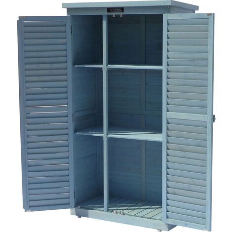 Armadio da giardino SPACE - 87 x 46.5 x 160 cm - Azzurro
