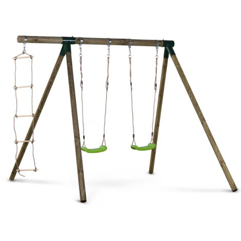 Prolunga Per Altalena Con Corde E Anelli Metallici - Set Da 2 Corde PE Da 190 Cm, Portata 300 Kg, Per Esterni E Interni
