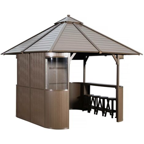 Copertura per spa Bali - 330 x 330 x 323 cm - Wenge
