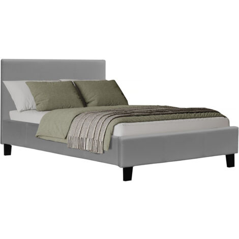 Letto "Lina"- 90 x 190 cm - Grigio chiaro (1/5)