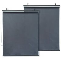 Set di 2 tende a rullo per pergola - 124 x 225 cm - Antracite