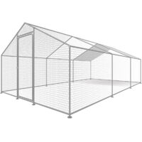 Recinto per polli 18 m² Rete metallica 6 x 3 x 2 M in acciaio zincato