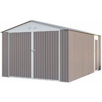 Garage in metallo NEVADA con porta battente - 15,36 m²