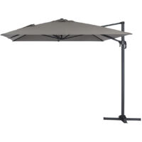 Ombrellone decentrato in alluminio SUN 4 - Rettangolare - 3 x 4 m - Grigio