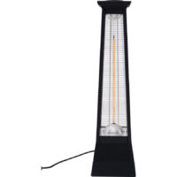 Riscaldatore elettrico radiante in fibra di carbonio "Volcano" - 2000W - Nero