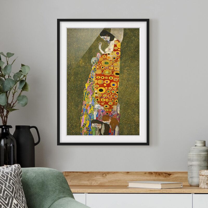 Gustav Klimt, Hope II - Poster with Passepartout