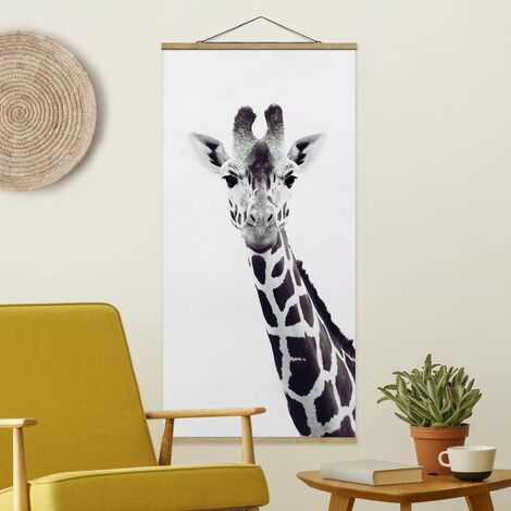 Tableau girafe colorée - 70 x 100 cm
