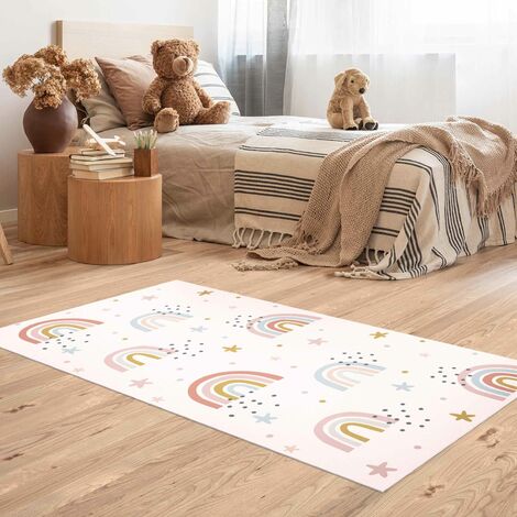 Tapis puzzle en mousse uni rose foncé • Enfant World