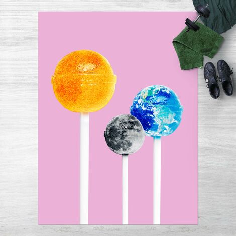 Tapis en vinyle - Lollipops With Planets - Portrait 4:3 Dimension HxL: 60cm x  45cm