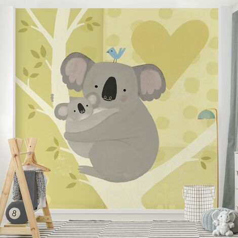 Papier peint intissé - Mum And I - Koalas - Mural Carré Dimension HxL:  192cm x 192cm