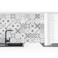Crédence adhésive - Geometric Tiles Mix Gray Dimension HxL: 50cm x 50cm Matériel: Smart