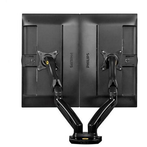 Support Bureau Double Écran NB North Bayou Pivotant - Jusqu'à 81 Cm (32") Et 12 Kg Par Écran - VESA 75/100