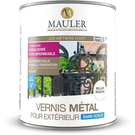 Vernis métal anti-rouille extérieur Mauler (1L) : isole et protège parfaitement les métaux - Brillant