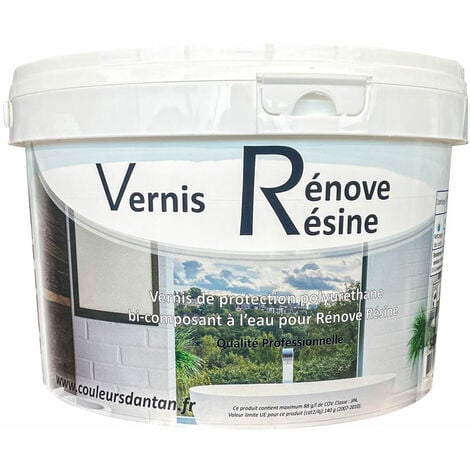 Vernis protection finition Renove Resine (0,5L ou 2,5L) - Finition brillante, satinée ou mate - Idéal carrelage, évier, mélaminé, baignoire... - Finition brillant - 0,5L