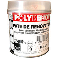 Pate de renovation bi-composant à base de polysester pour préparer, reboucher, réparer sur de nombreux matériaux (400g) : Polyrenov'