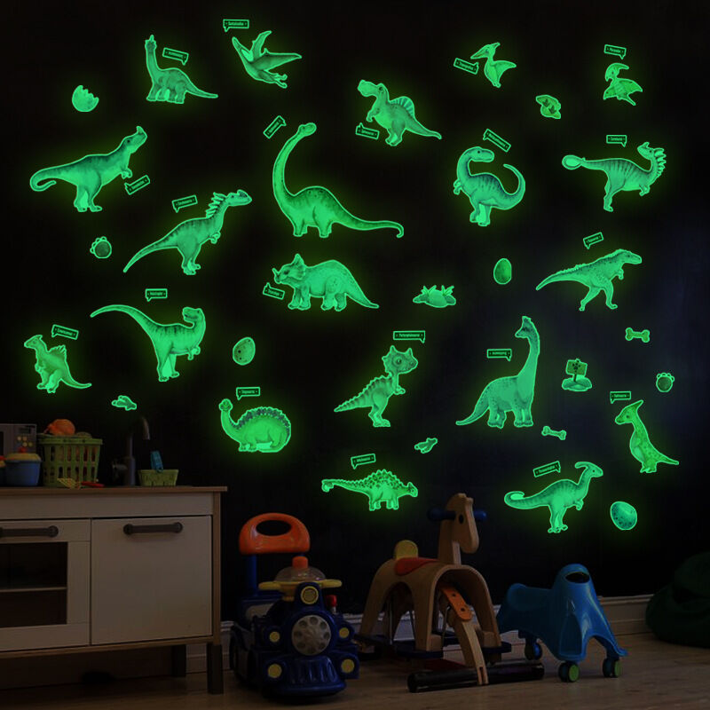 TOYANDONA 18pcs Lueur dans Le Noir Lumineux Stickers muraux Dinosaure pour Enfants Chambre Murs et Plafond de Nuit étoilée fête Cadeau danniversaire 