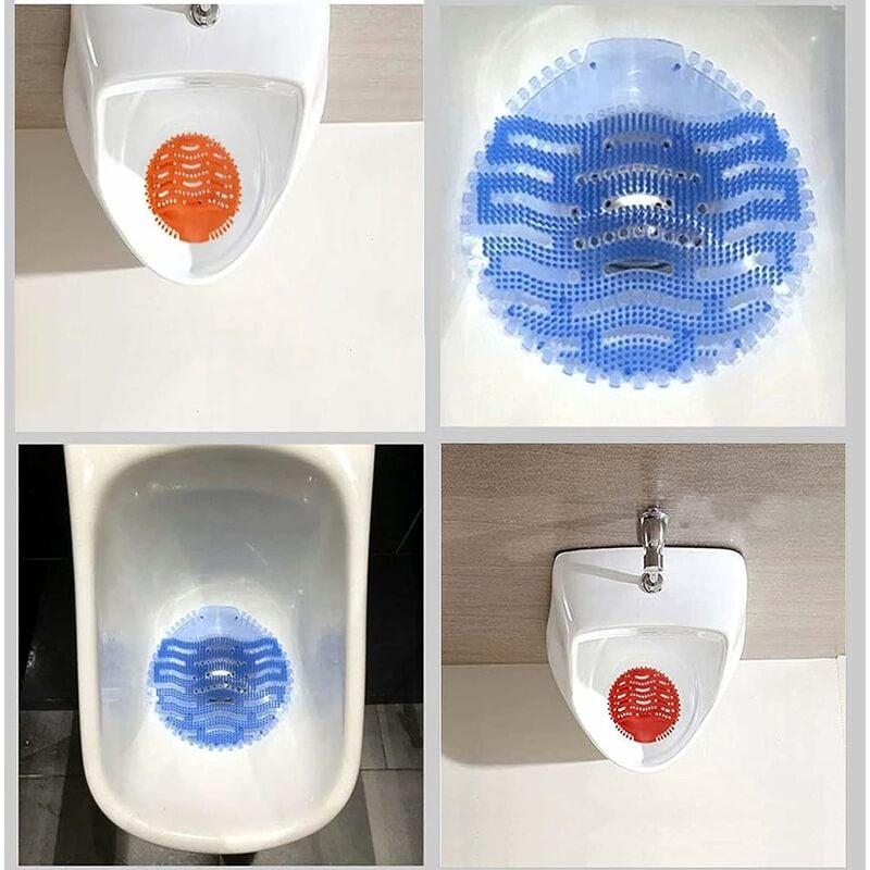 10 pcs Bleu écran pour urinoir urine Désodorisant durable parfumée anti Splash Compatible avec la plupart des urinoirs 