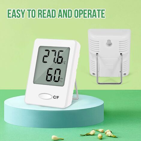 Nouveau Thermomètre Hygromètre Digital Min Max Intérieur Chambre Humidité Blanc 