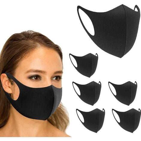 TRIP Lot de 10 masques en tissu - Protection du visage unisexe avec boucle d'oreille - Réutilisable et lavable