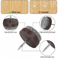 Ø 22 MM Patins en Téflon pour Chaises Meubles Ptfe-Gleiter Rond avec Vis 