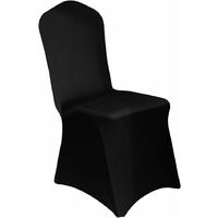 Noir-chaise Spandex Lycra Mariage Banquet Anniversaire Fête 100