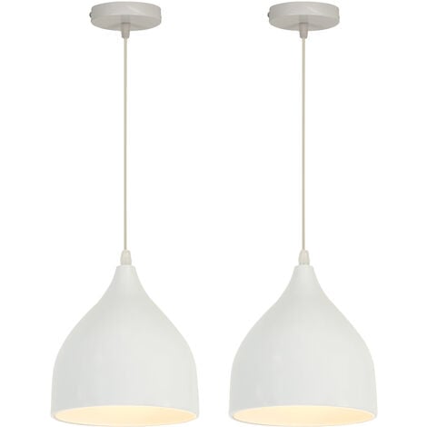 3 Têtes Suspension Luminaire Industrielle Salon WHITEIN, Métal