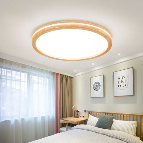 Plafonnier LED Rond Lampe de Plafond 30W Luminaire Plafonnier Style Naturel Design Ø30CM Lumière Blanche Froide - 1Pcs