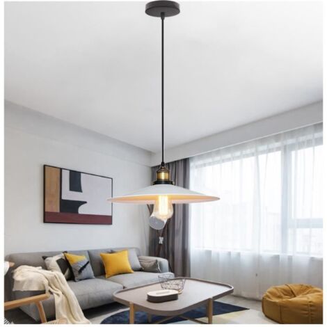 Lampe Suspendue Industrielle En Béton Terrazzo Noir - Lustre Moderne Réglable Pour Cuisine îlot, Bar, Loft - Culot E27 - 3